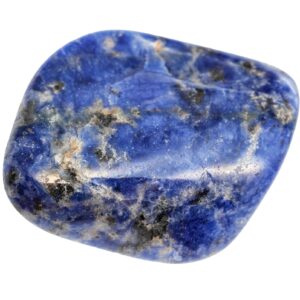 polished Sodalite gemstone isolated on white